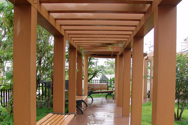 Khả năng chống chịu thời tiết cao Vườn Pergola Sản phẩm composite bằng gỗ ngoài trời bền (4)