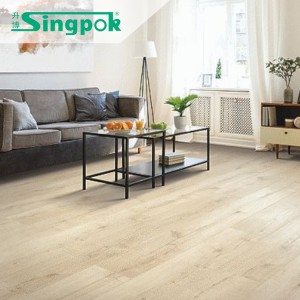 灰色の木目調の Pvc ビニール タイル Lvt ステッカー床材の工場価格のプラスチック床材
