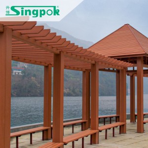 Khả năng chống chịu thời tiết cao Vườn Pergola Sản phẩm composite bằng gỗ ngoài trời bền